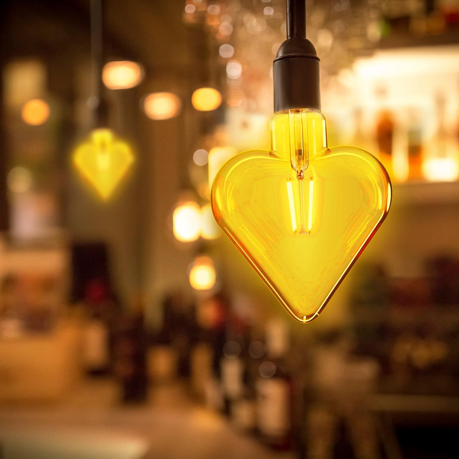 LED Filament Bulb (Heart) E27 4W