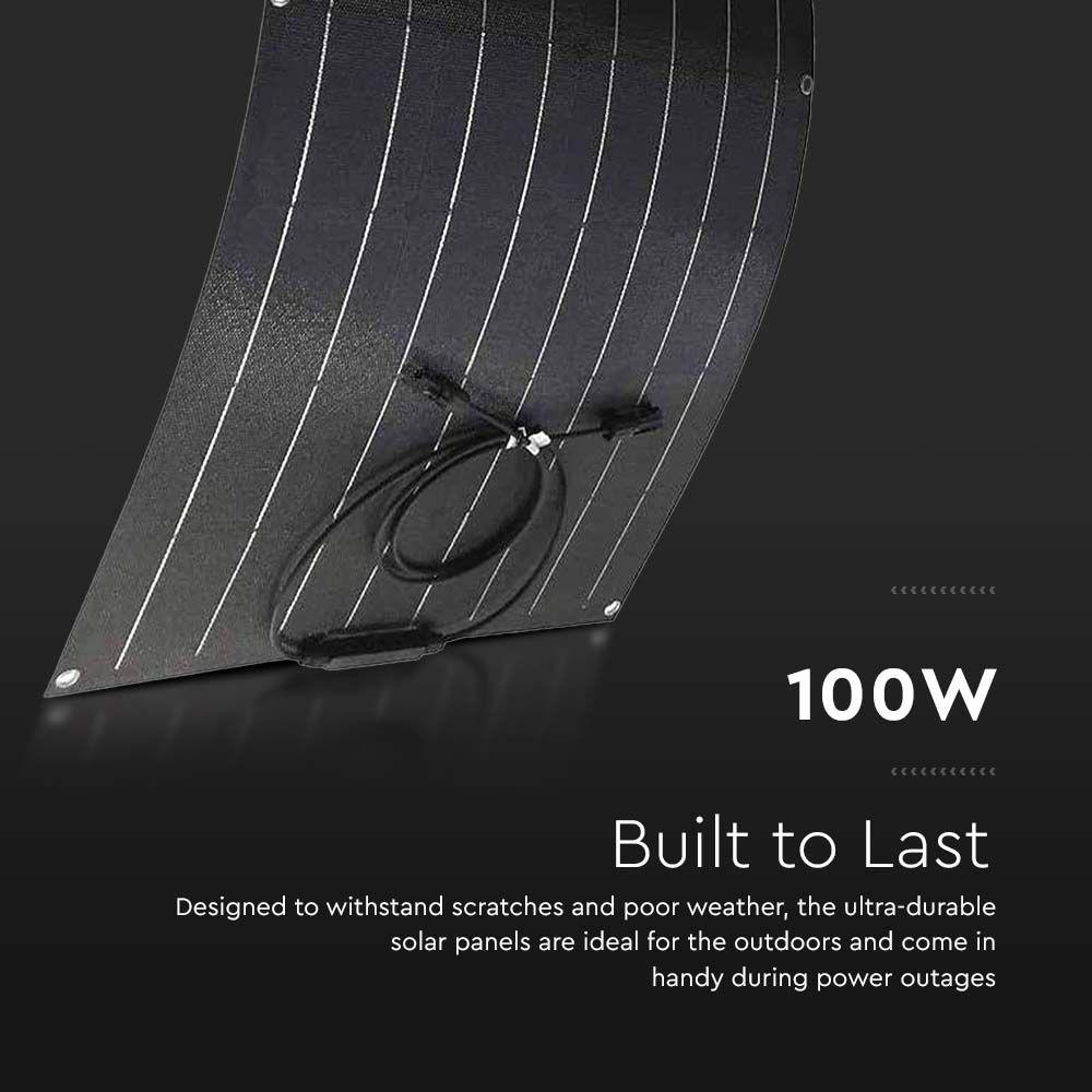 VT-10100 100W FLEXIBLE SOLAR PANEL FOR PORTABLE POWER STATION 980x586x2.7mm