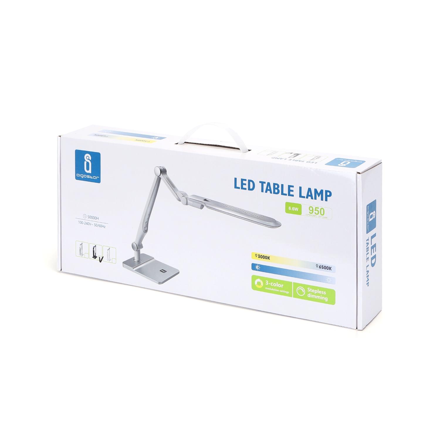 LED Dimmable Table Lamp Black 9W 3000-6500K