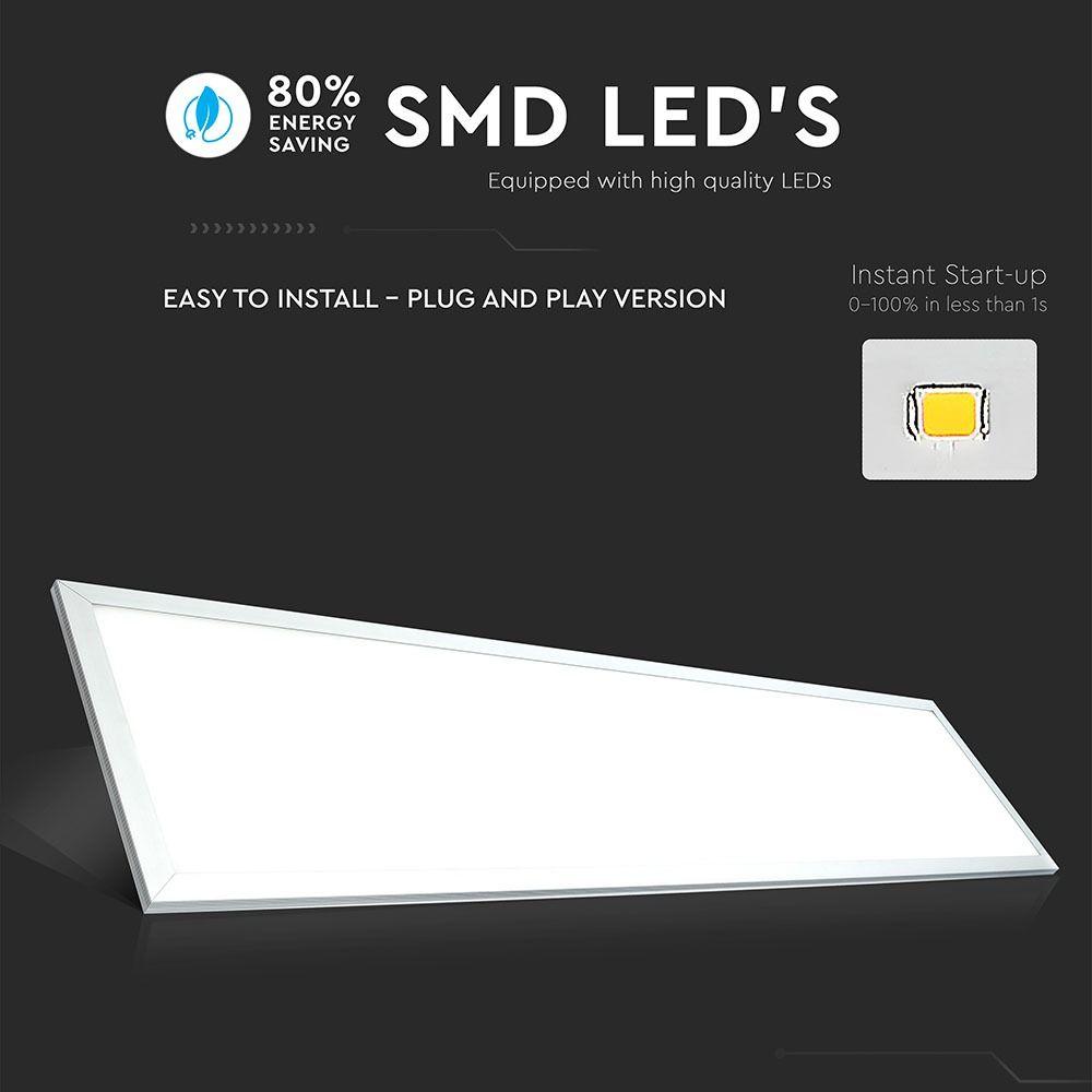 29W Panel LED 1200x300mm, Barwa:4000K, HIGH LUMEN, Opakowanie: 6szt., VTAC, SKU 6257