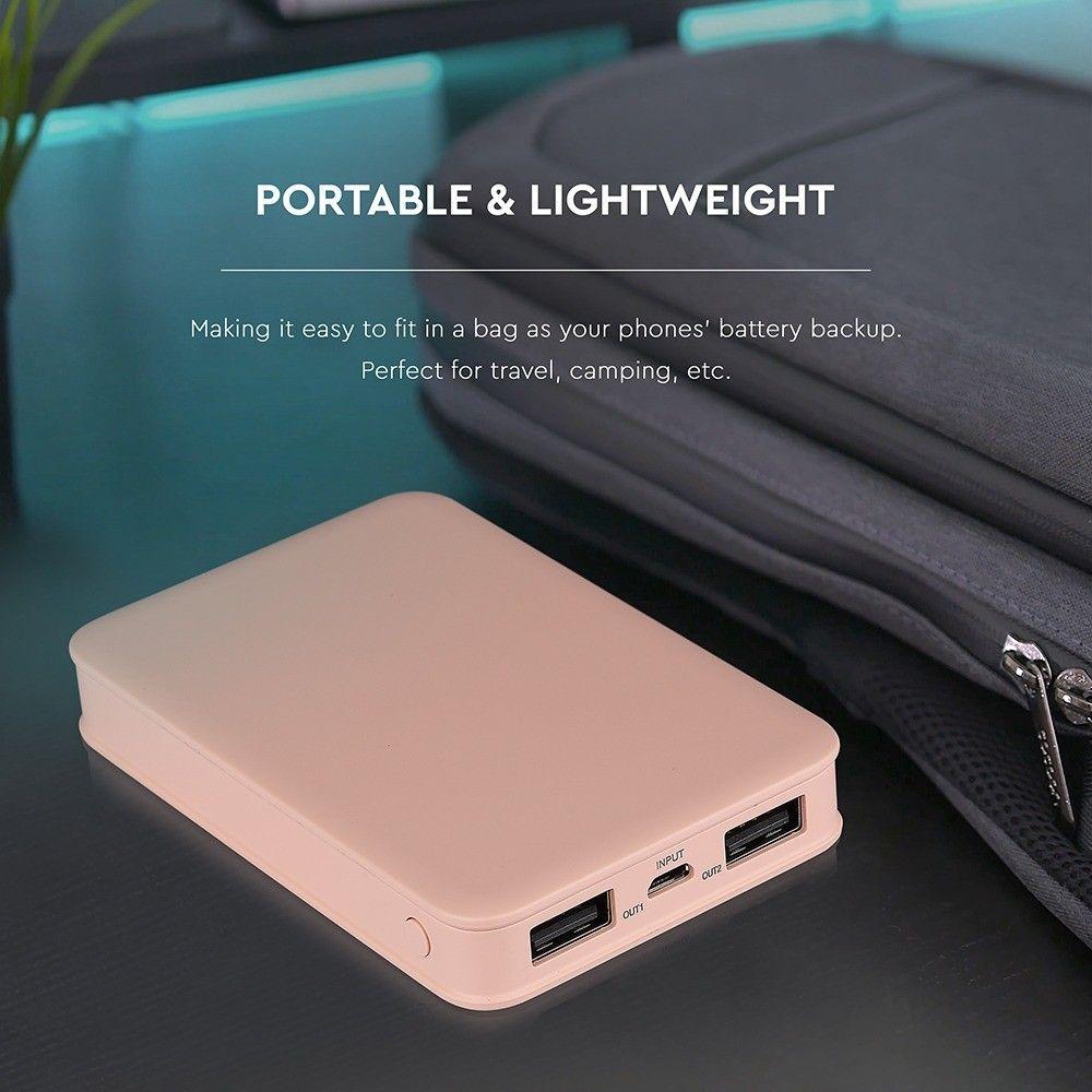 Power Bank, 5000mAh/18.5wh, 5V, Różowy, VTAC, SKU 8194