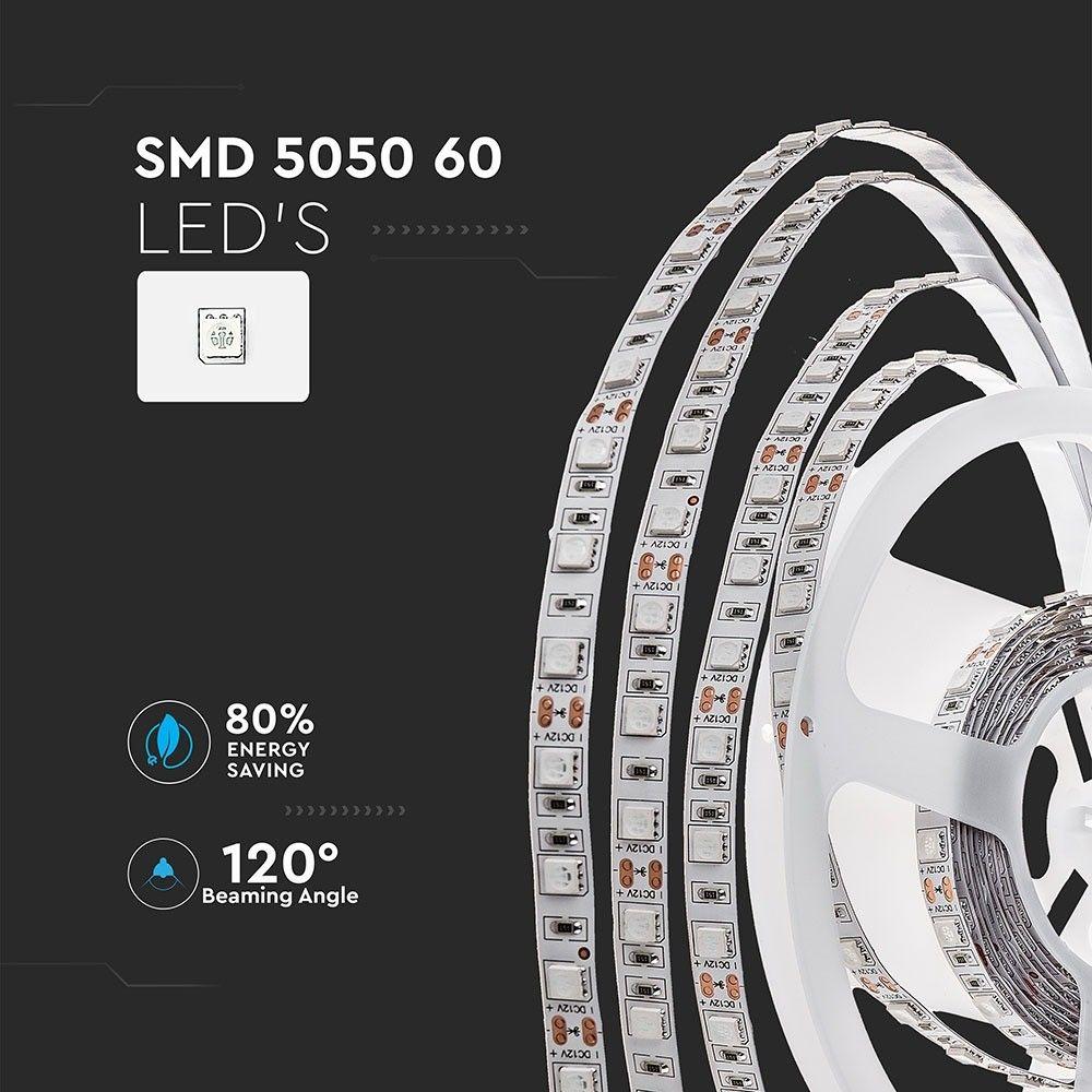 VT-5050-60 10.8W/M LED STRIP LIGHT YELLOW IP20 (5M/ROLL)(PRICE PER M)