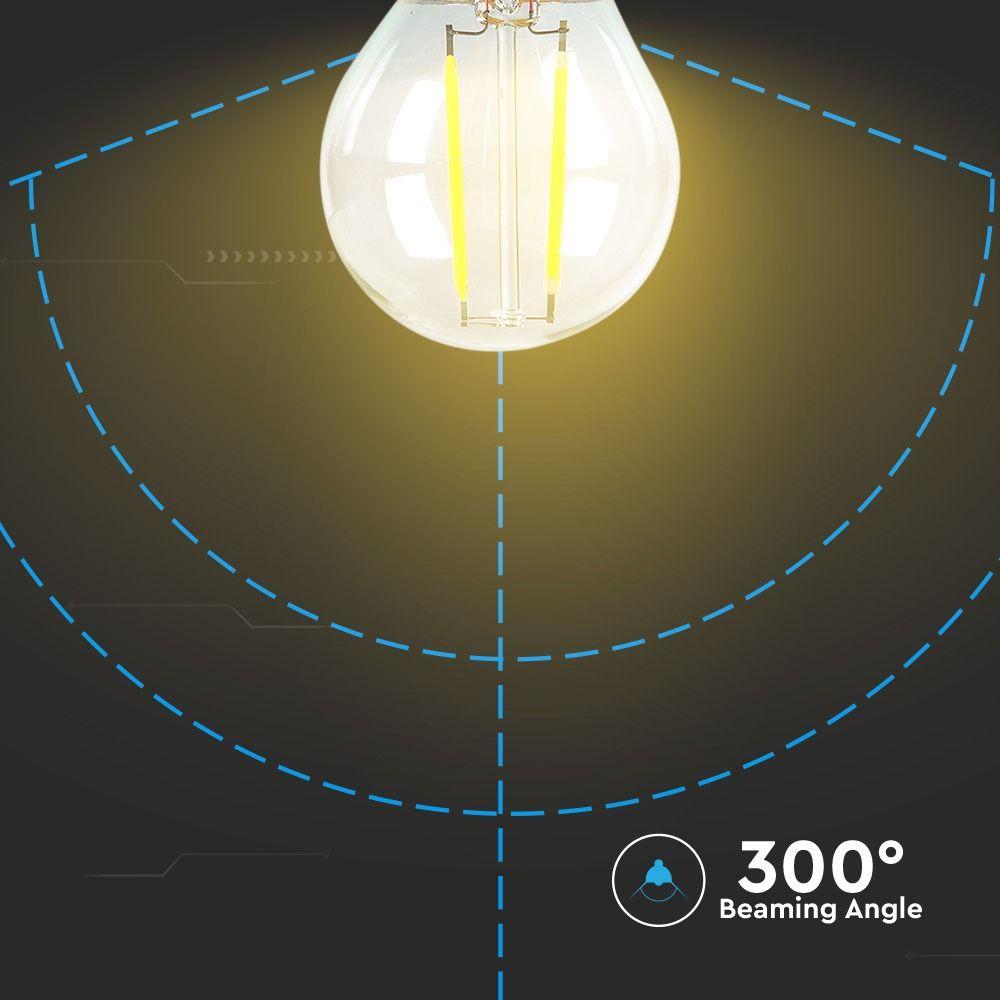 VT-244 4W G45 FILAMENT BULB-CLEAR GLASS SAMSUNG CHIP 4000K E27