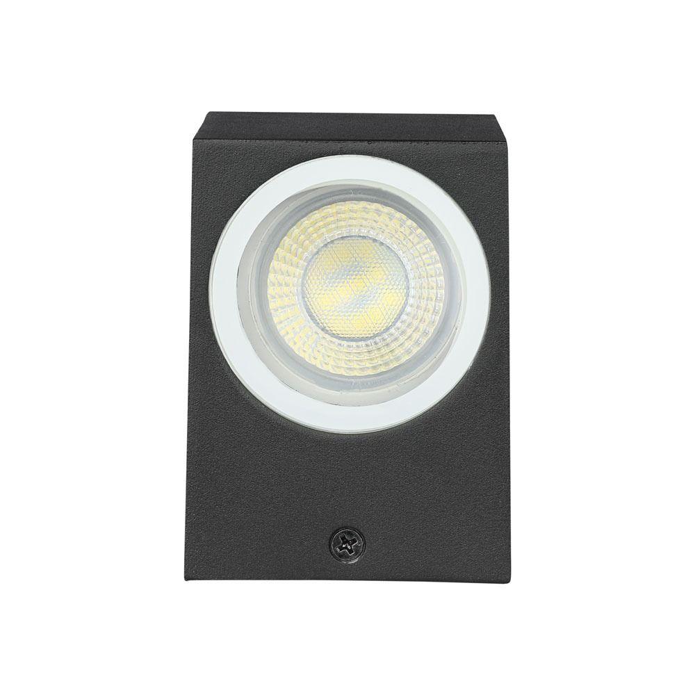 VT-7652 2 WAY GU10 WALL FITTING(ALUMINUM) SQUARE-BLACK (UP-DOWN) IP44