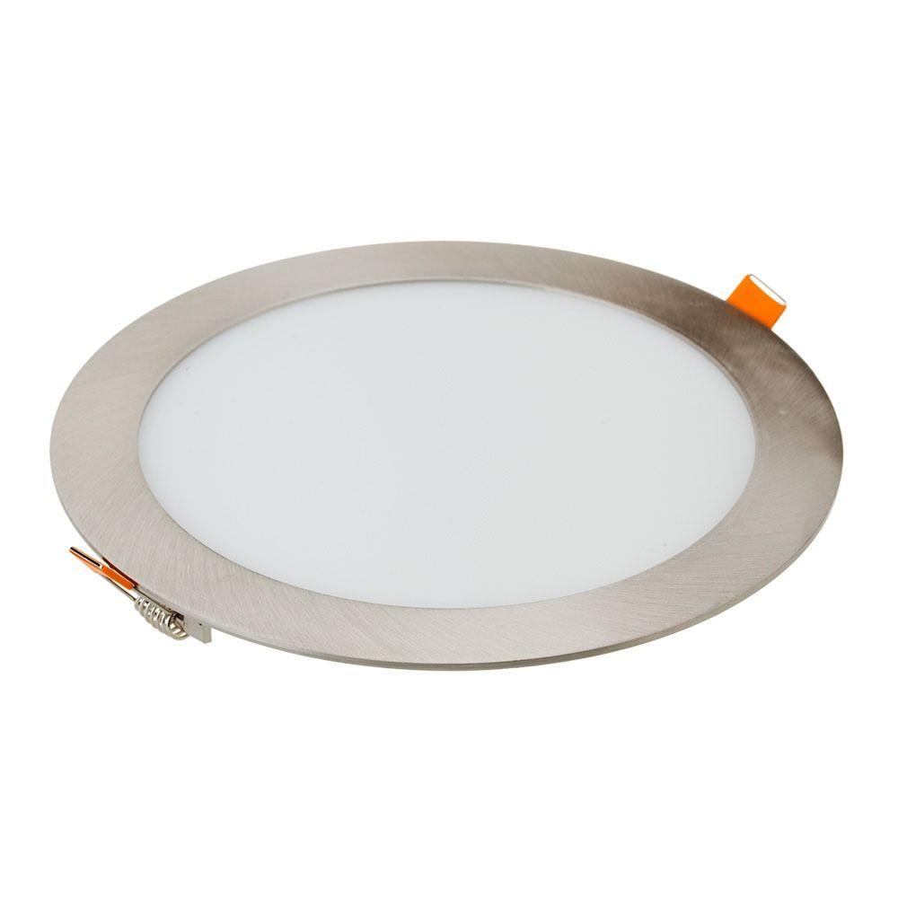 18W Panel LED, Obudowa: Satynowa, Barwa:3000K, Okrągła, VTAC, SKU 6349