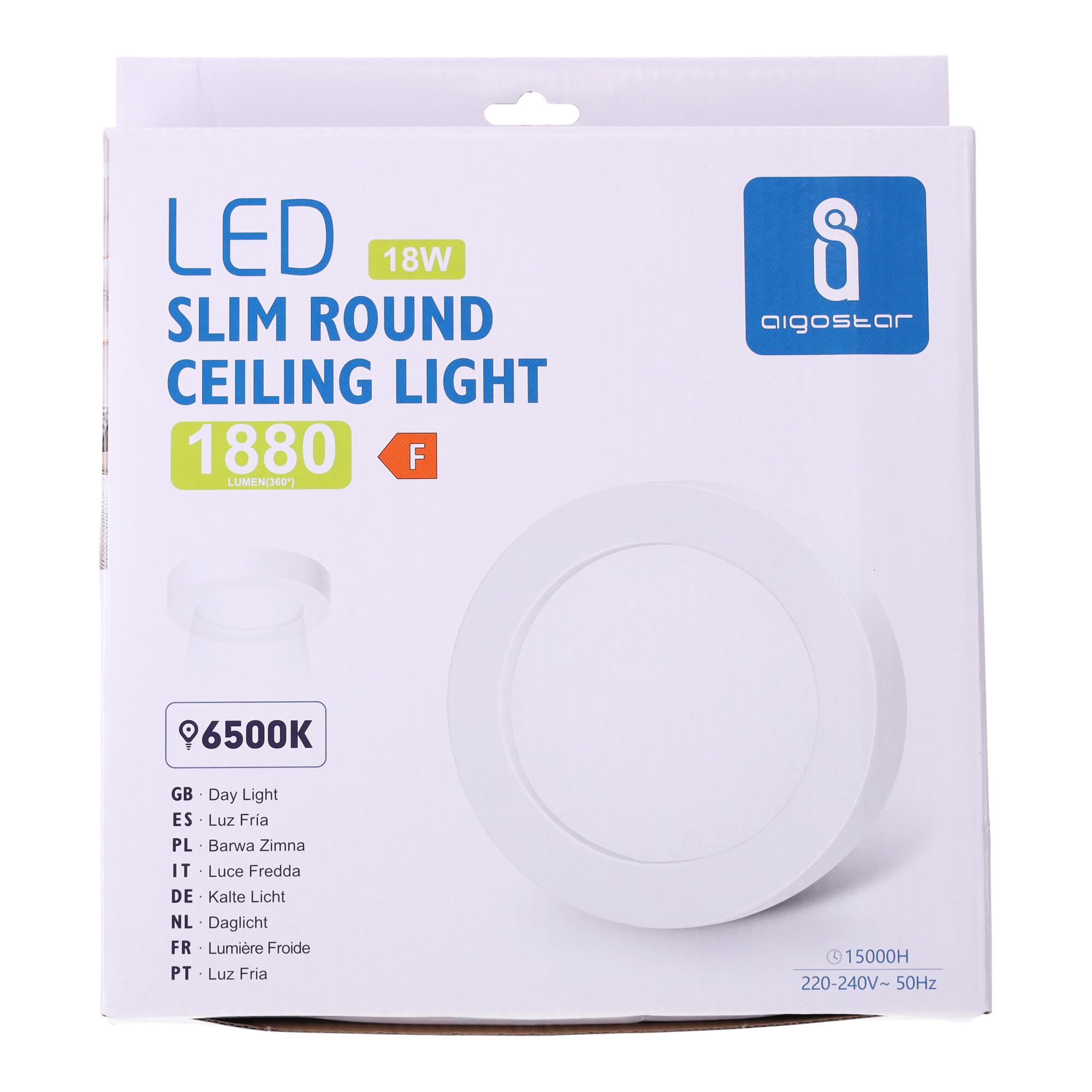 E6 LED  Surface-mounted Round Downlight 18W White Light