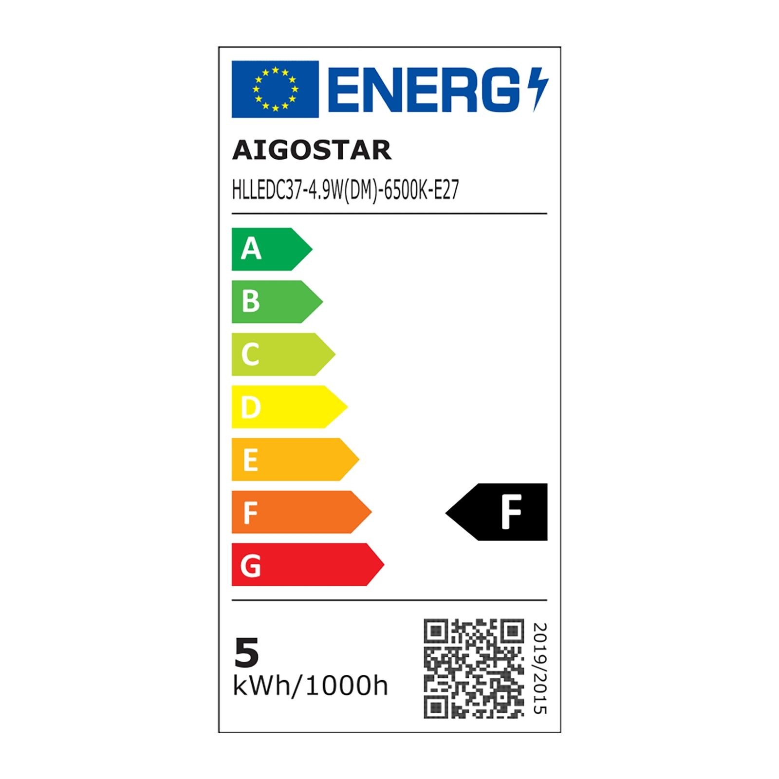 Ściemnialna żarówka LED C37 E27 4,9W 6500K