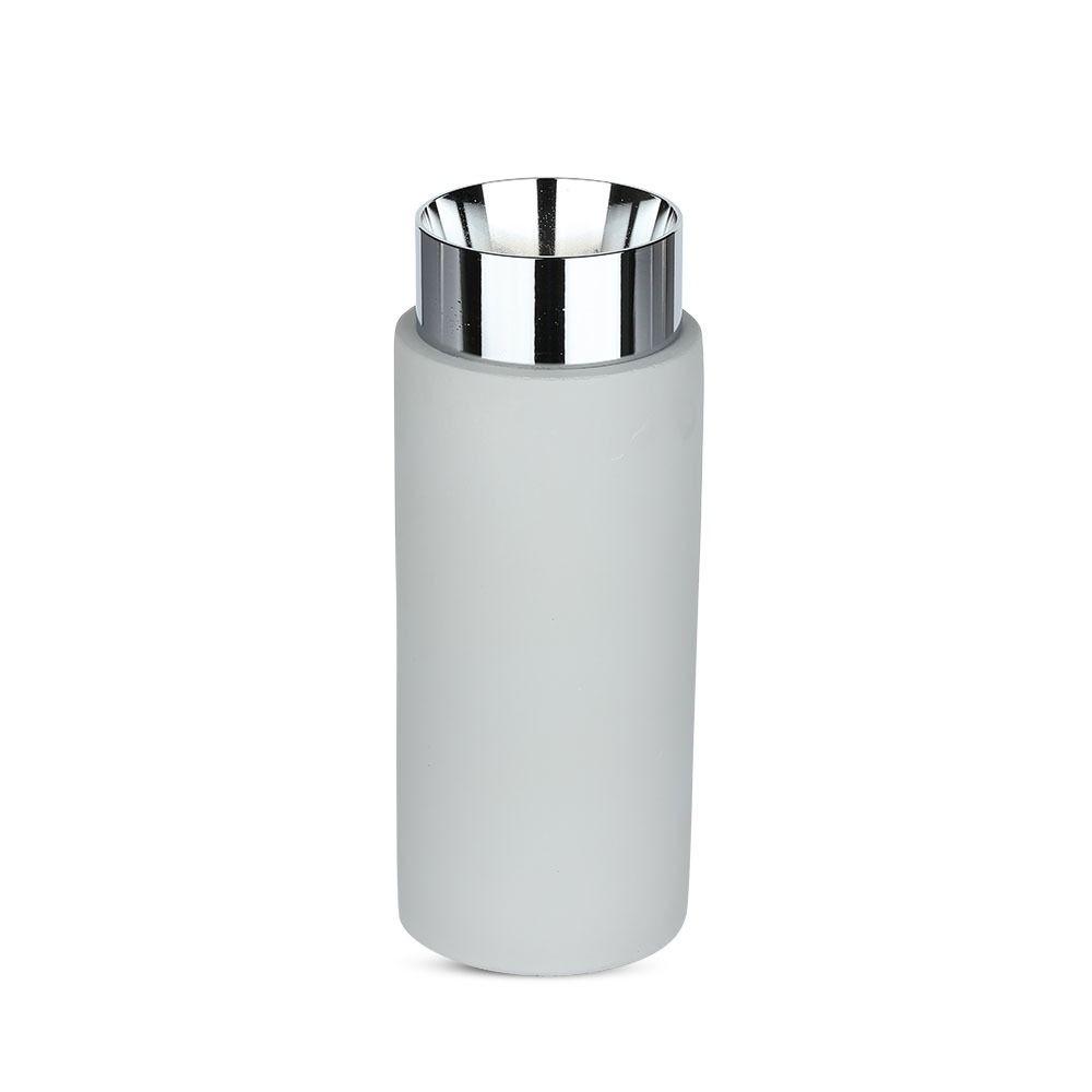 VT-865 GU10 GREY CONCRETE - GYPSUM SURFACE METAL FITTING WITH CHROME BOTTOM