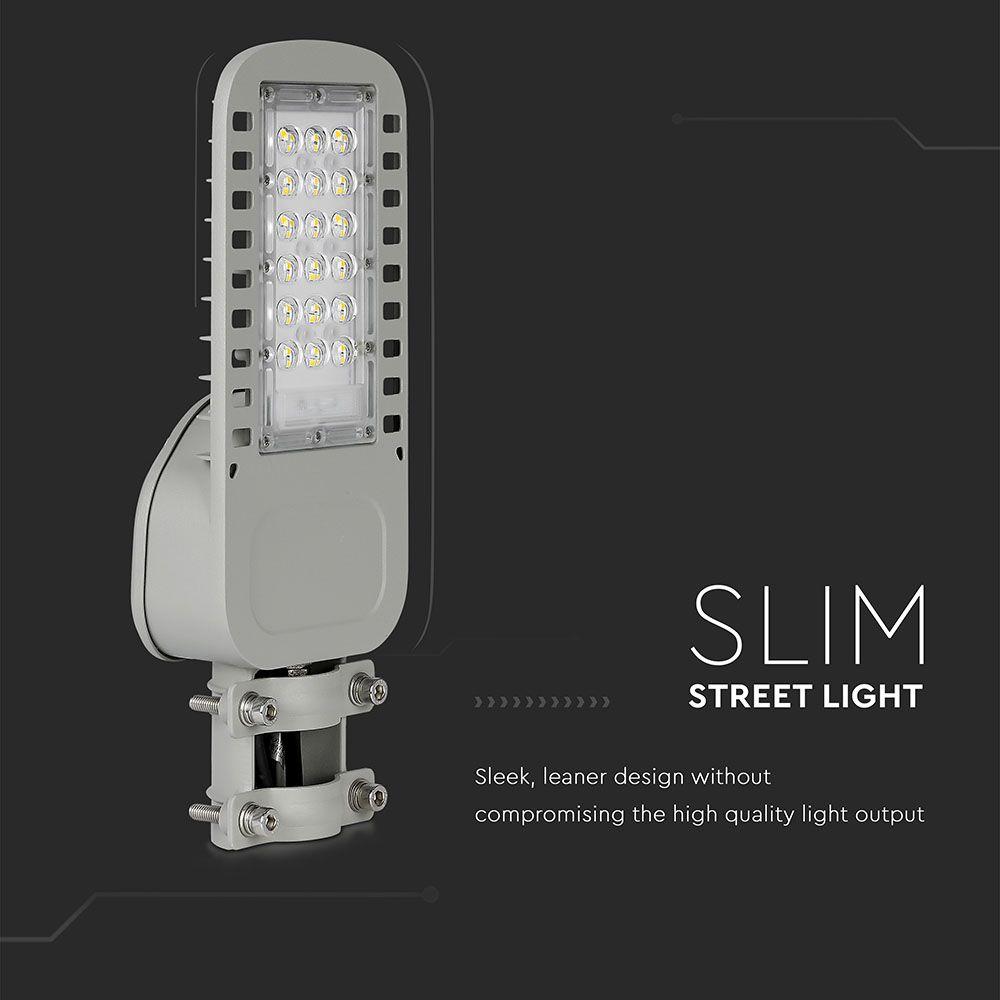 30W Lampa uliczna LED Slim, Chip SAMSUNG, Barwa:4000K, Wydajność: 120lm/w, VTAC, SKU 956