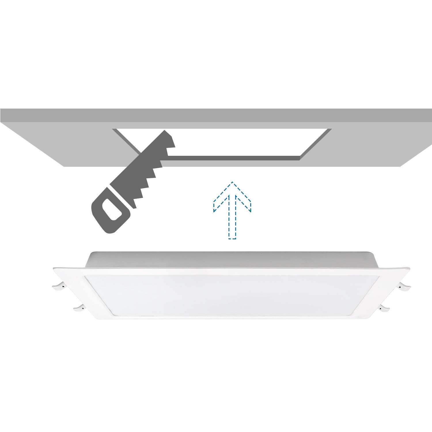 Downlight kwadratowy podtynkowy LED 24W biały