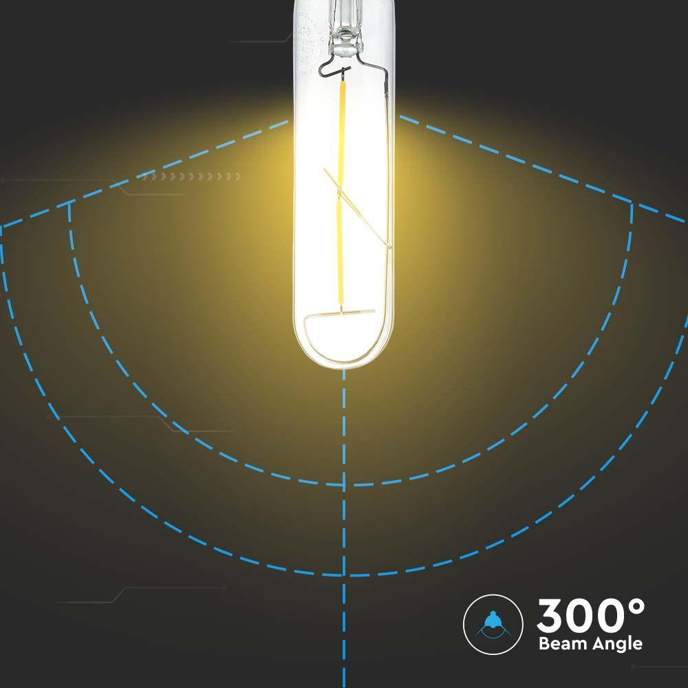 VT-2042 2W T30 LED FILAMENT BULB CLEAR GLASS 3000K E27