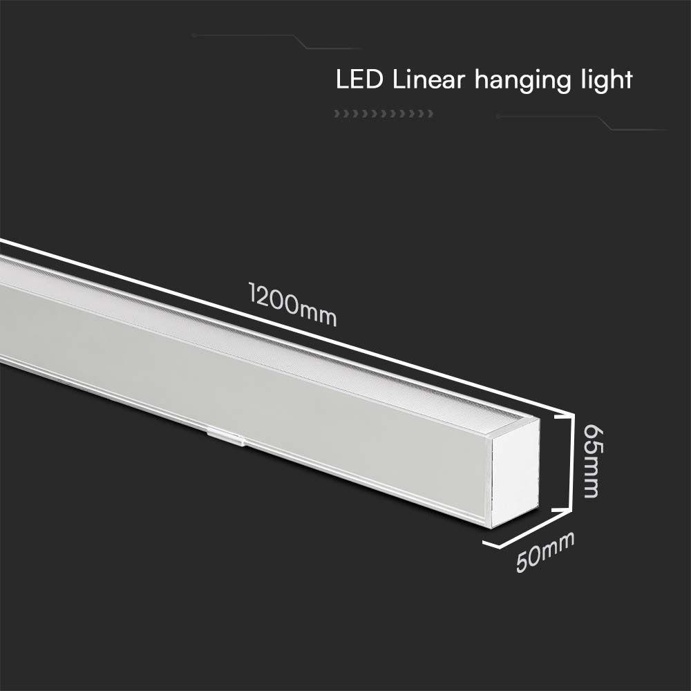 VT-7-44 40W LED LINEAR HANGING SUSPENSION LIGHT-SAMSUNG CHIP-UP & DOWN SYSTEM 3IN1 WHITE BODY