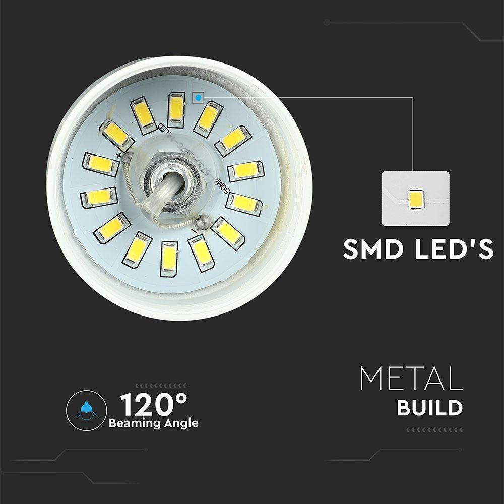 7W Lampa Wisząca LED, Klosz: Akryl, Biały, Barwa:4000K, VTAC, SKU 3929