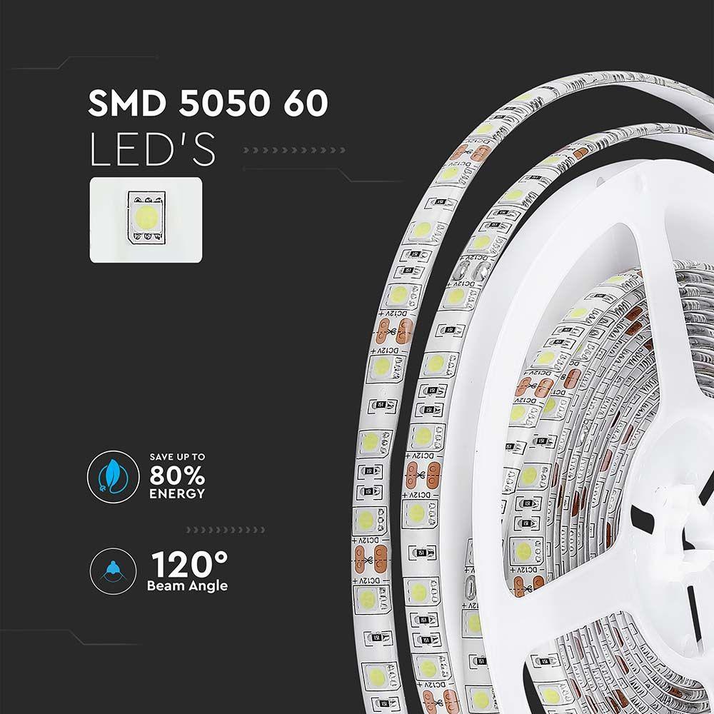 VT-5050 60 7W/M LED STRIP LIGHT RGB IP65 (5M/ROLL)(PRICE PER M)