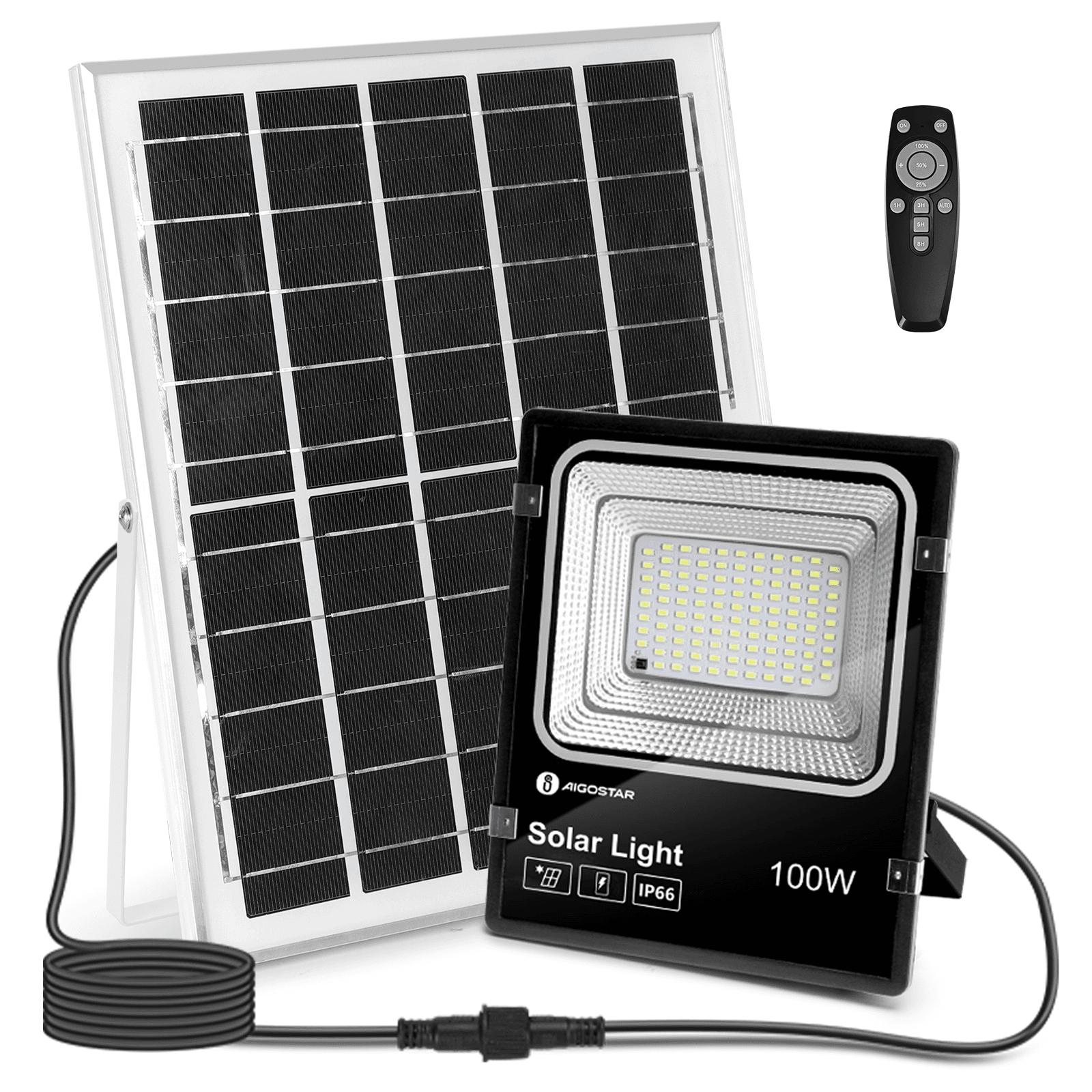 Solarny reflektor LED 100W (100W,6500K,Barwa Zimna,1000lm)