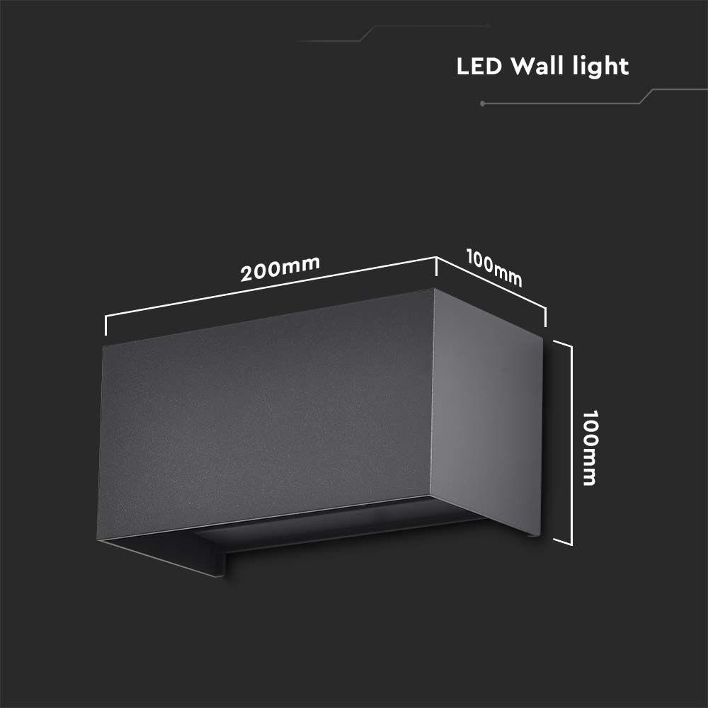 VT-8125 24W LED WALL LIGHT 4000K BLACK BODY