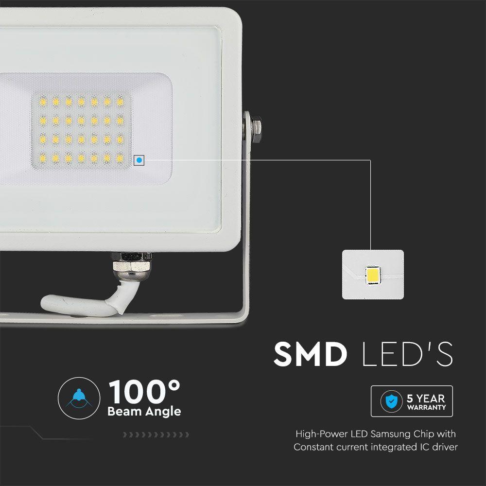 VT-20 20W SMD FLOODLIGHT SAMSUNG CHIP 3000K WHITE BODY