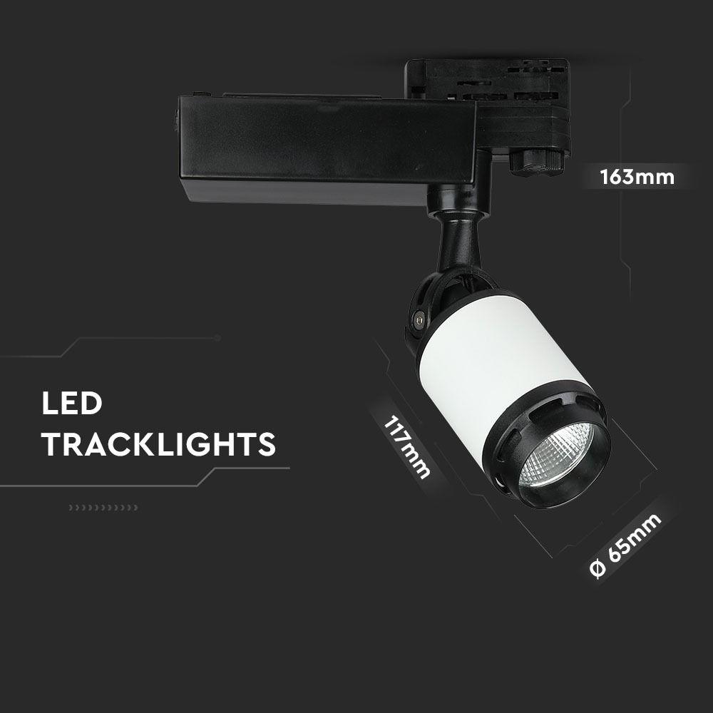 VT-4512 10W LED TRACKLIGHT 4000K- BLACK&WHITE BODY