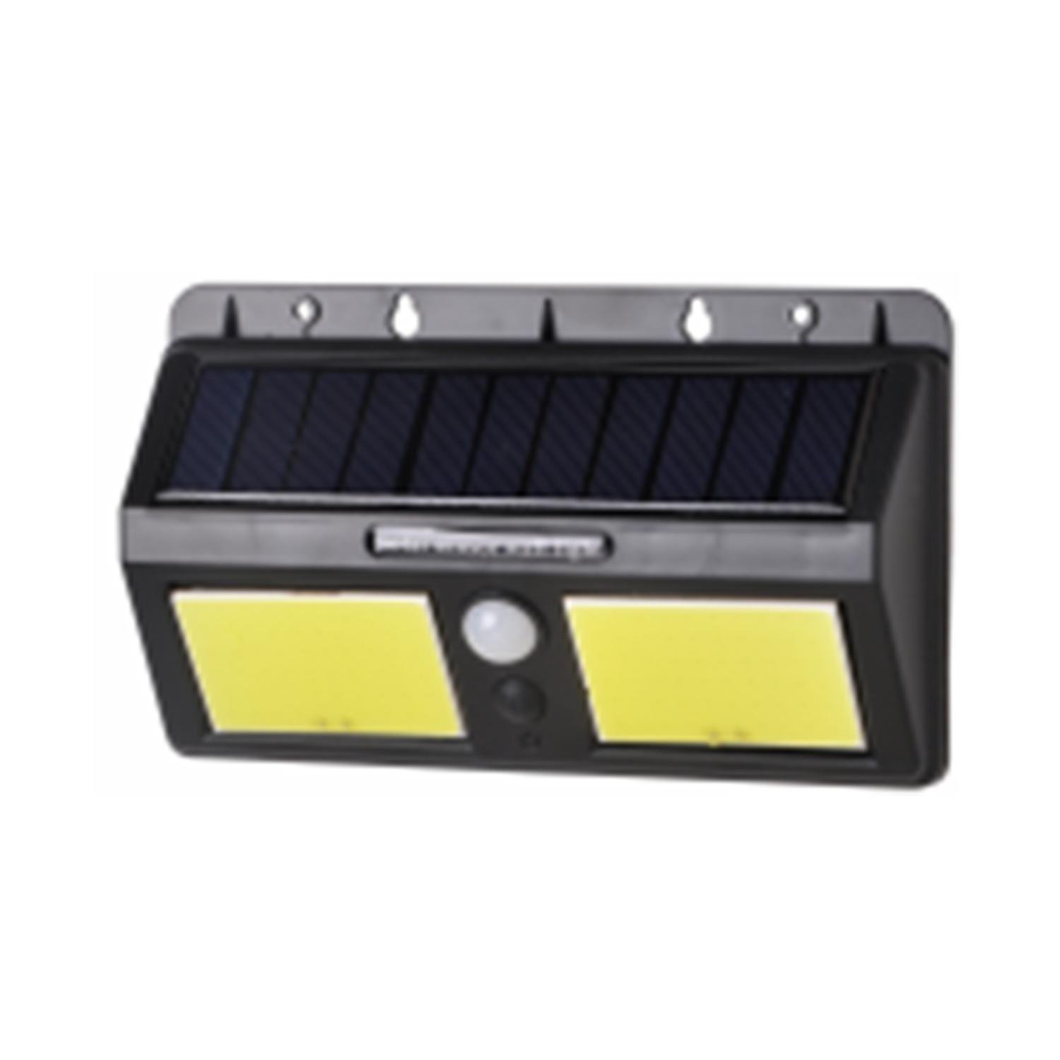 LED Solar Motion Sensor Wall Light COB Black 6500K