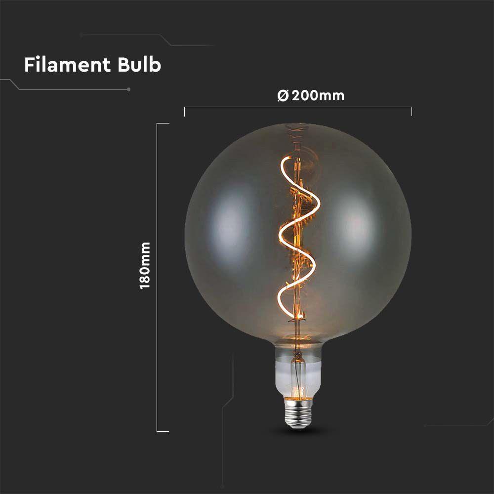 VT-2271 4W G200S SPIRAL FILAMENT BULB 2700K SMOKY GLASS