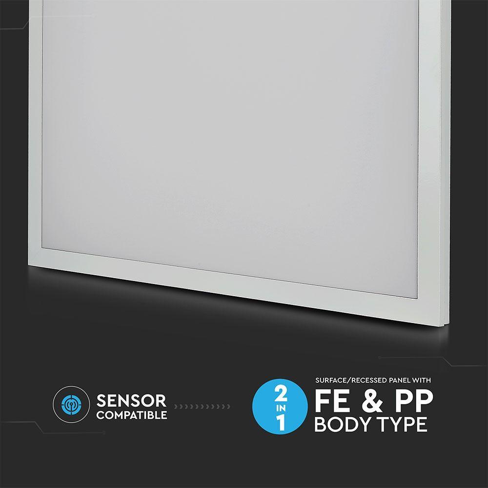 VT-6170 70W LED BACKLIT PANEL 600x600MM 2IN1(SURFACE/RECESSED) 4000K 6PCS/PACK