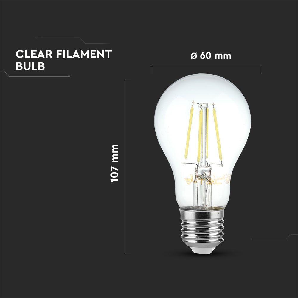 VT-1885D 4W A60 LED FILAMENT BULB 2700K E27 DIMMABLE