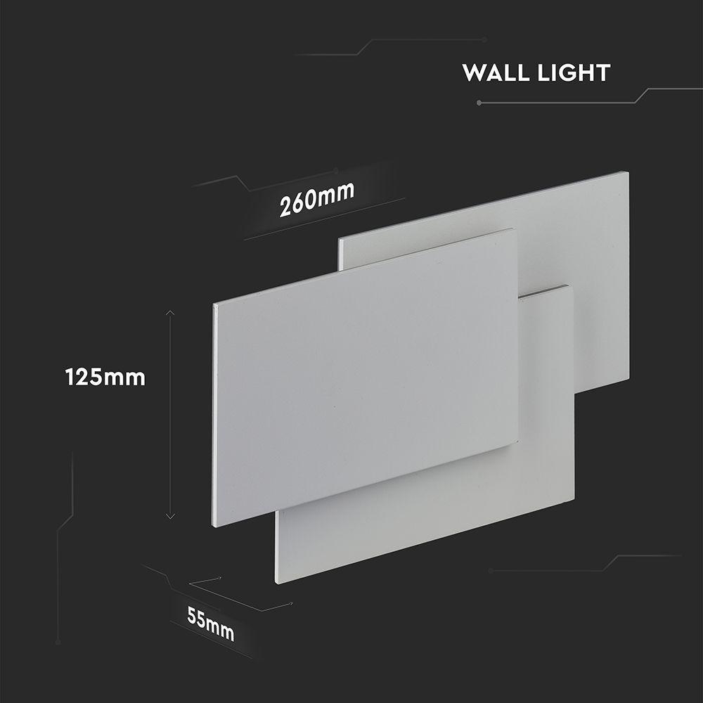 VT-712 11W LED WALL LIGHT 3000K IP20 WHITE BODY