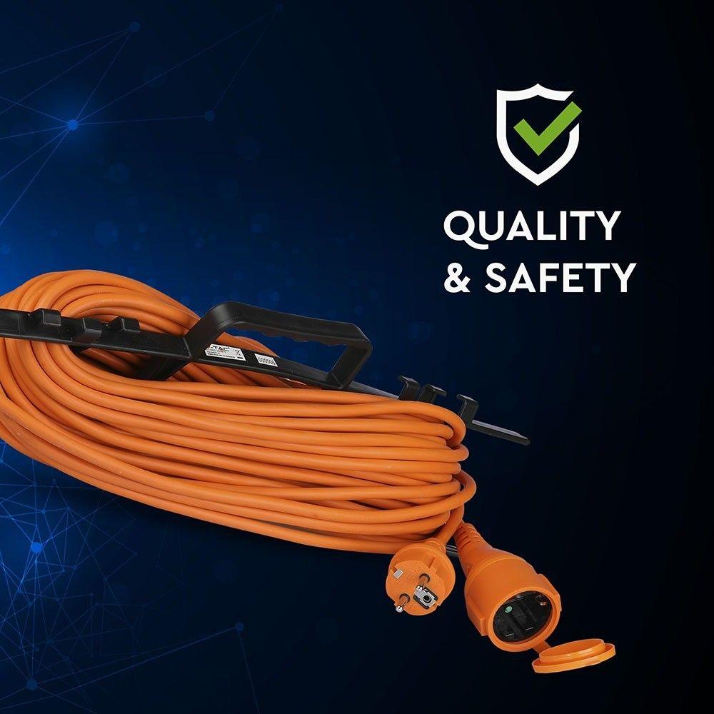 Garden extension cable 1 GN. 16A, 3x1.5 X 30M, Orange, VTAC, SKU 8815