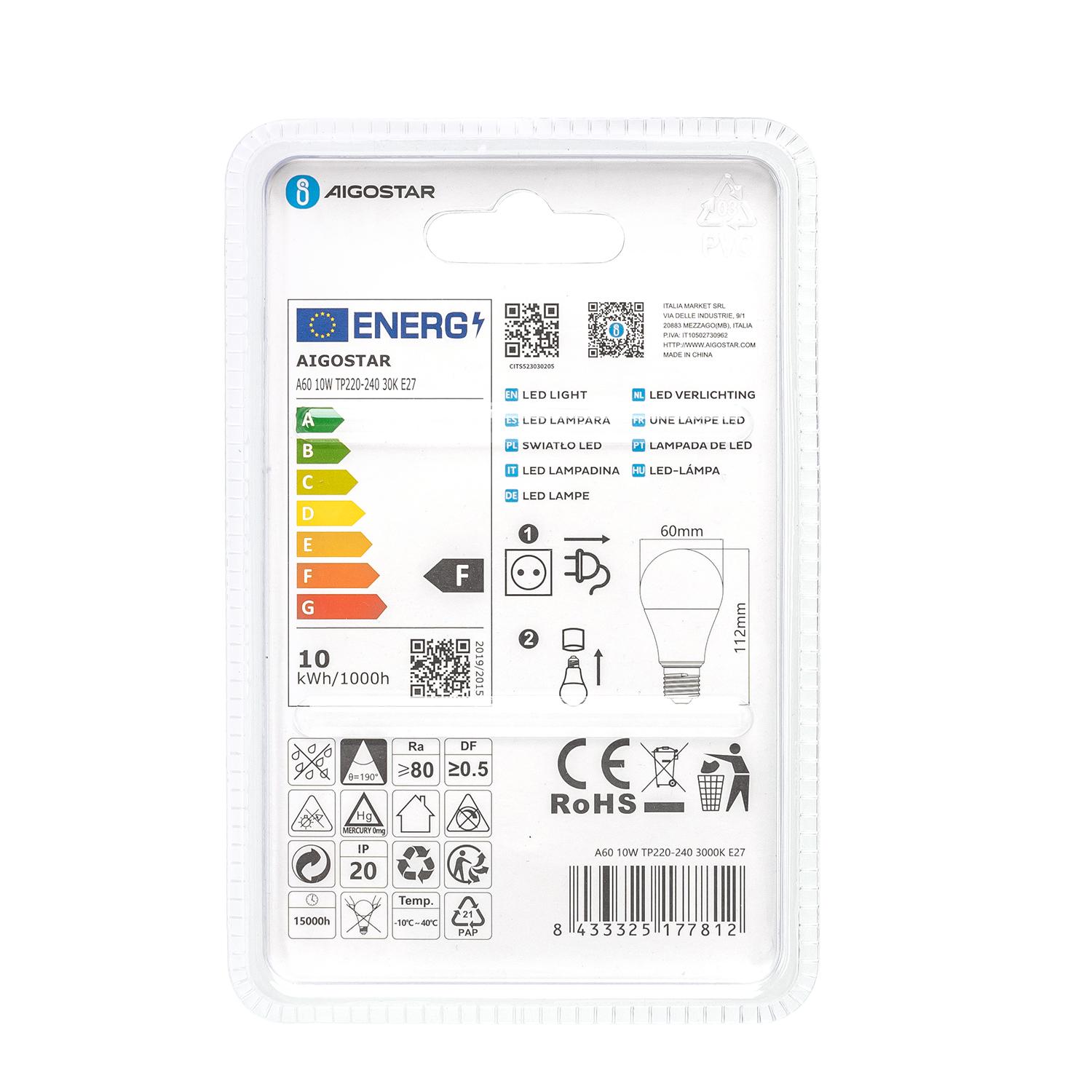 LED E27 10W A60 ( general bulb )