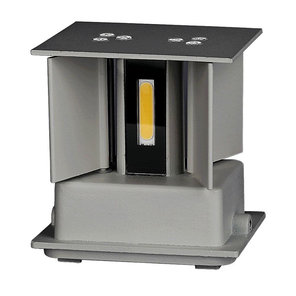 VT-759 6W LED UP-DOWN WALL LIGHT WITH BRIDGELUX CHIP 4000K GREY SQUARE