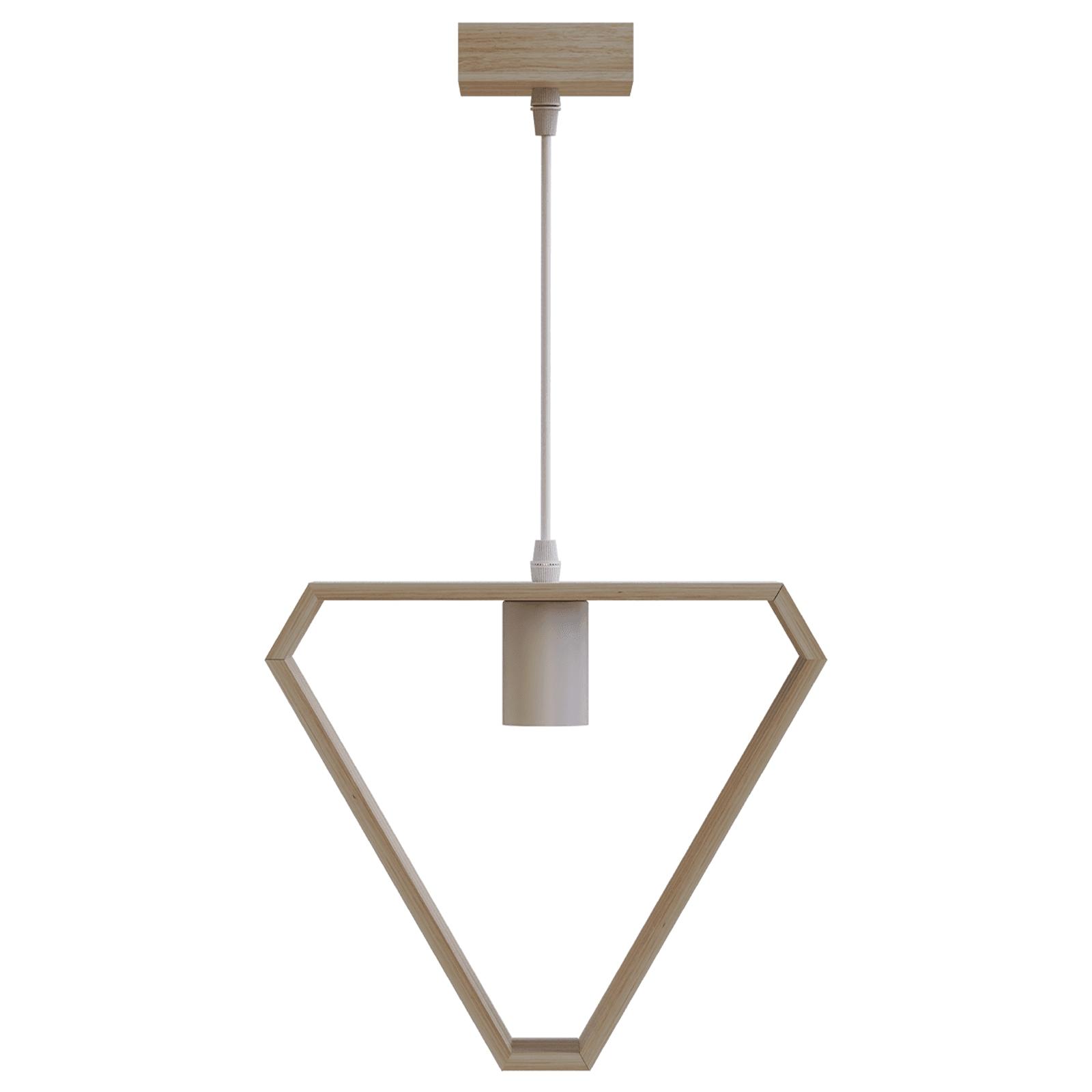 Pendant light with wooden frame ( Wood&metal )