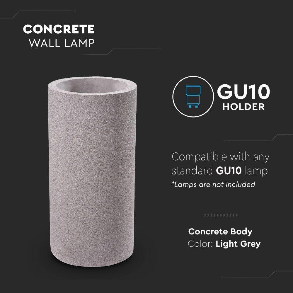 VT-894 LED CONCRETE WALL LAMP-LIGHT GREY GU10 IP20