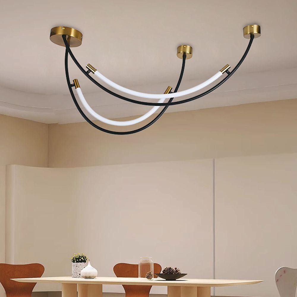 VT-7826 20W LED HANGING LAMP (L100x60CM) 4000K BLACK+BRASS BODY