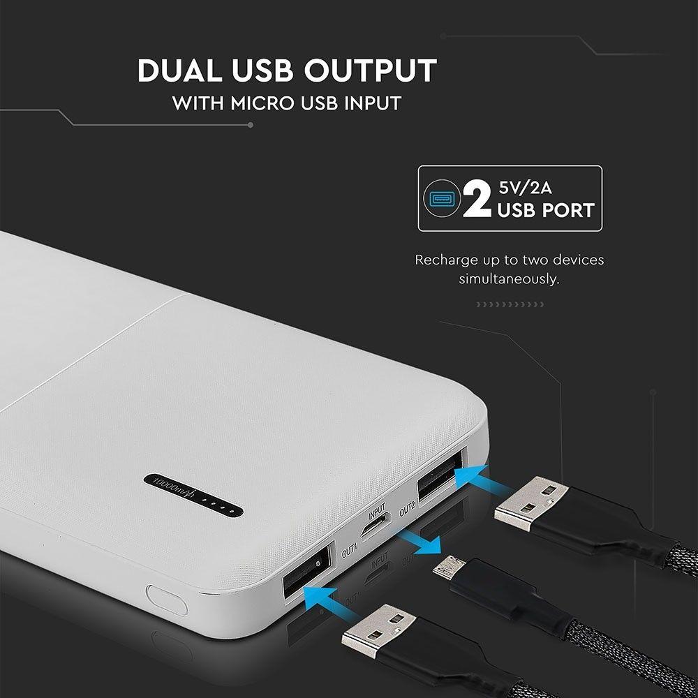 VT-3518 10000mah POWER BANK-WHITE