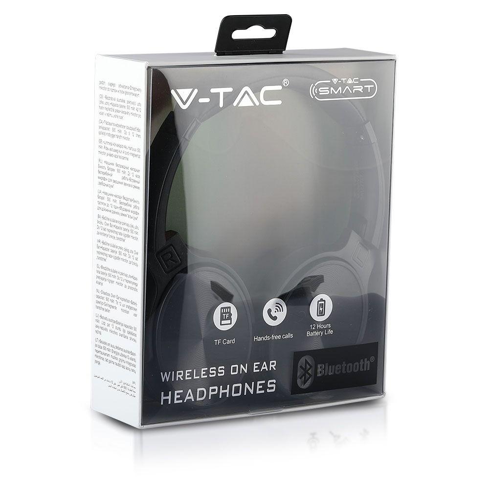 VT-6322 BLUETOOTH WIRELESS HEADPHONE WITH ROTATABLE HEAD-500mah-BLACK