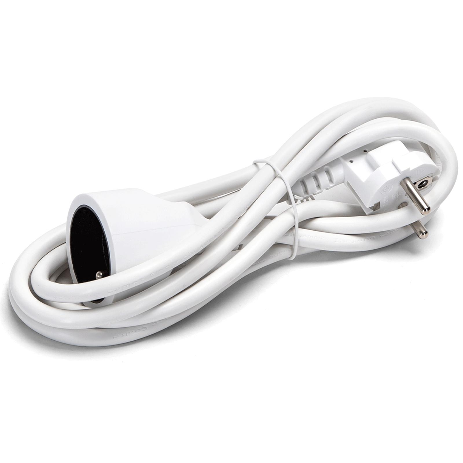 French extension cord 2m white 3G1.5mm2