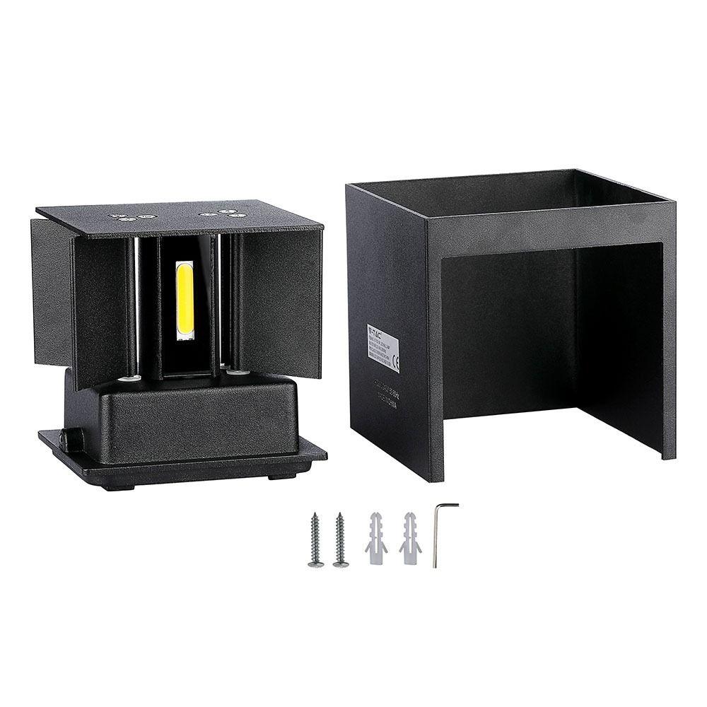 VT-759 6W LED UP-DOWN WALL LIGHT WITH BRIDGELUX CHIP 3000k BLACK-SQUARE