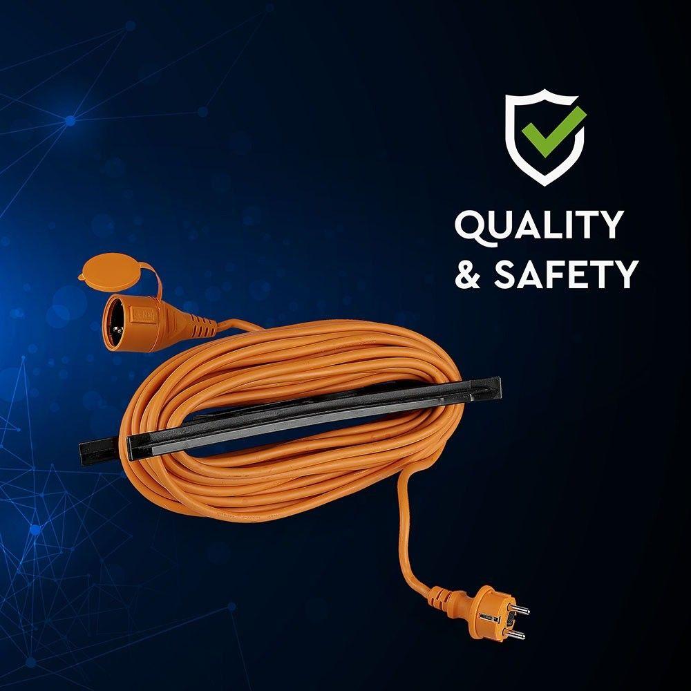 VT-3002-15 EXTENSION CABLE(3G1.5MMX15M)-1 WAY-16A-IP44-ORANGE & BLACK