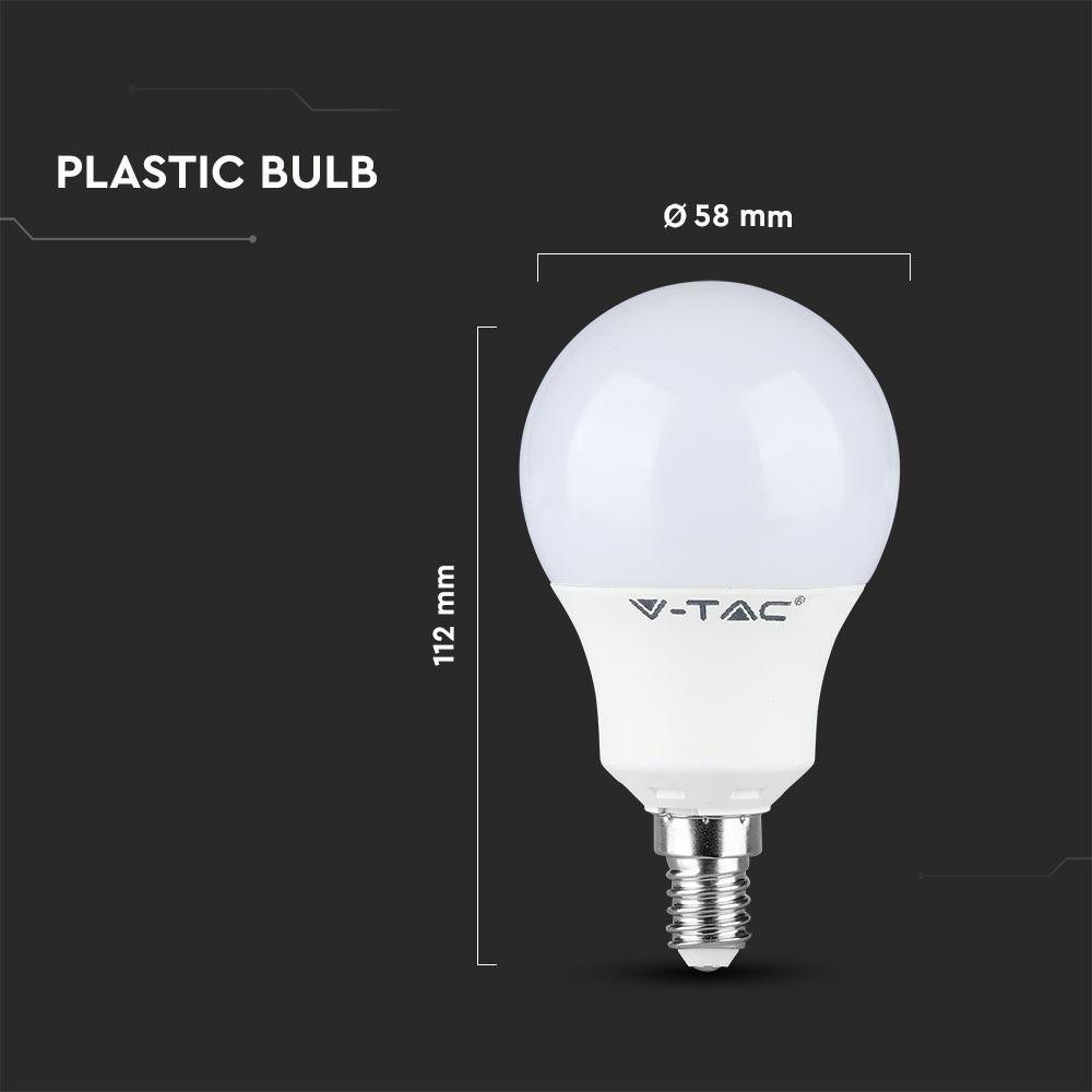 VT-269 9W A58 PLASTIC BULB SAMSUNG CHIP 6400K E14