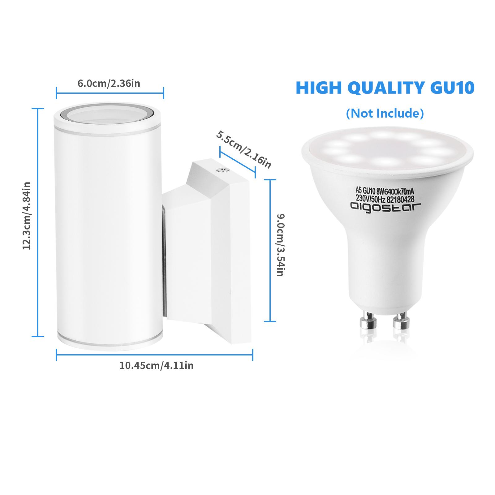 One-way Wall Light White (Without Light Source) GU10