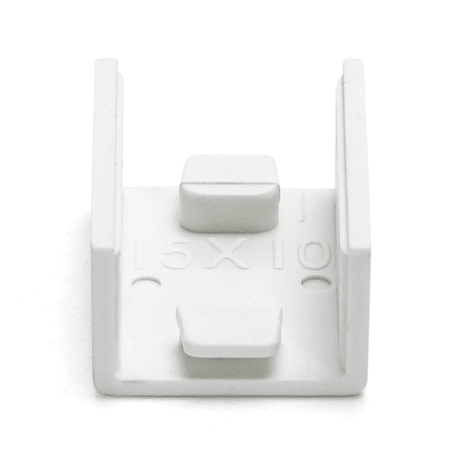 PVC Square Trunking Connector White 15*10mm 4pcs