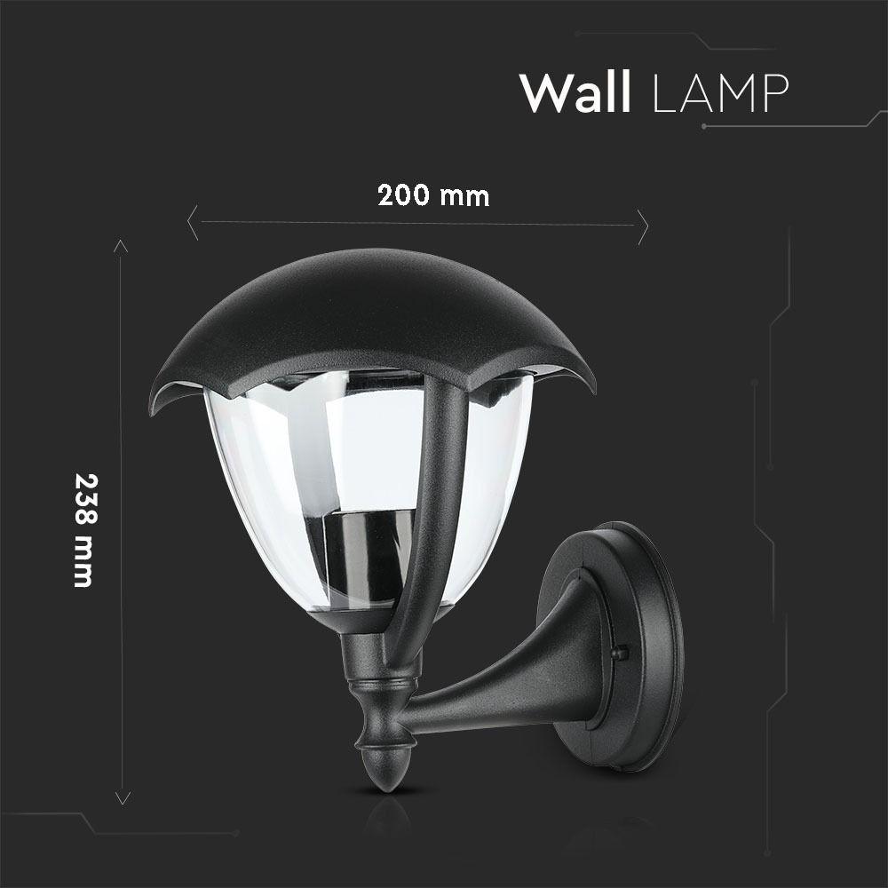 VT-730 E27 WALL LAMP-MATT BLACK UP E27