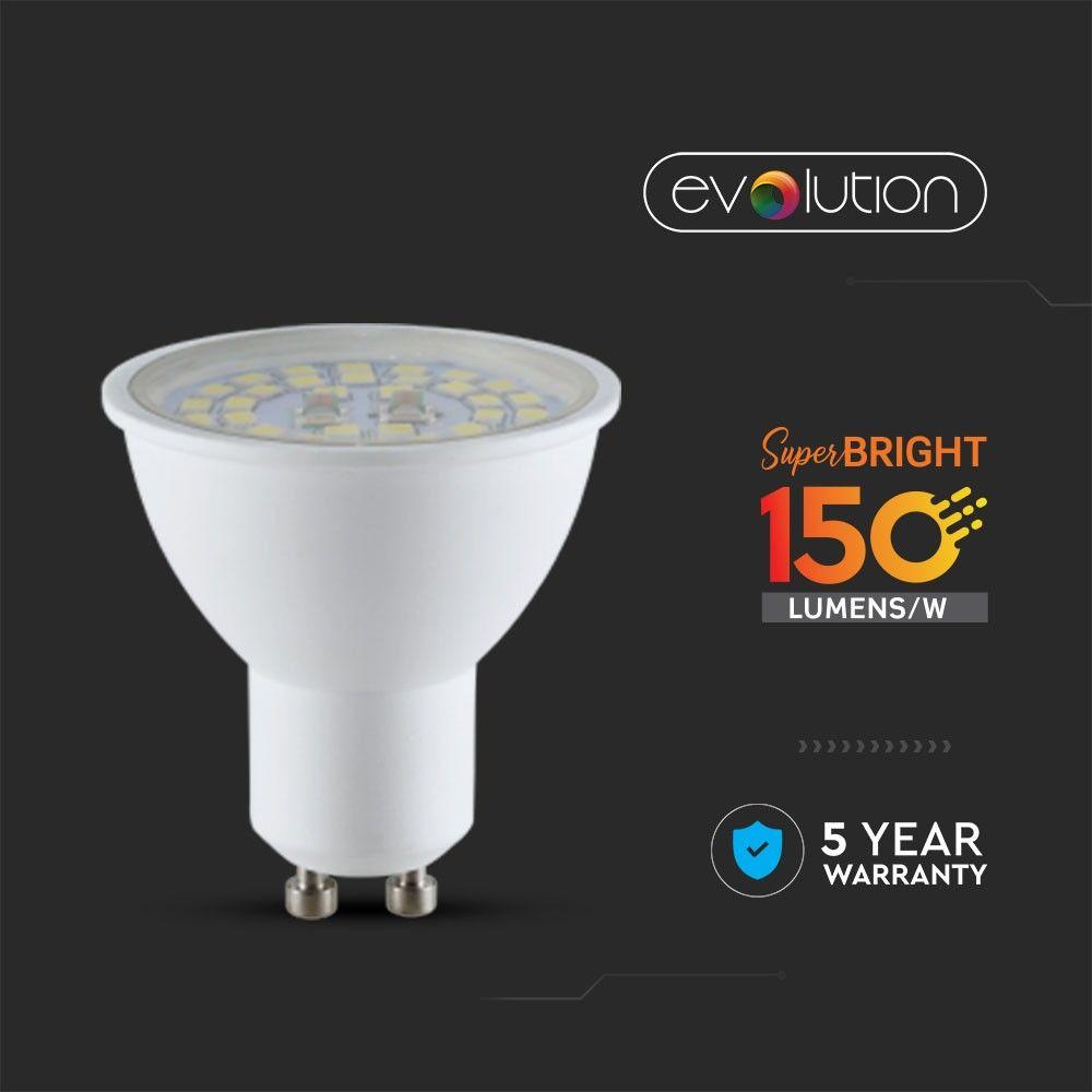 VT-2335 5W GU10 PLASTIC SPOTLIGHT-TRANSPARENT COVER 3000K(150LM/WATT)