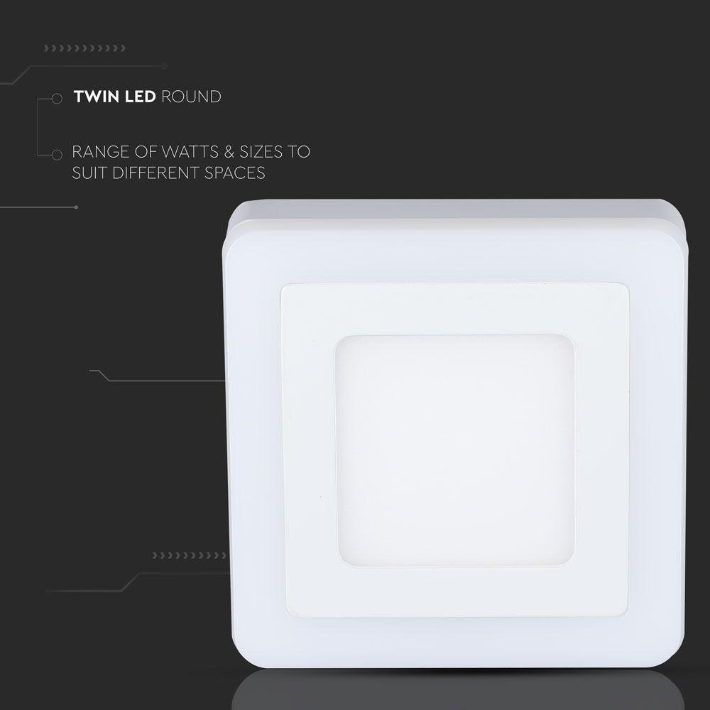 VT-2209 22W LED SURFACE PANEL 6400K SQUARE