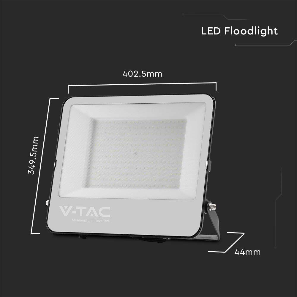 200W Naświetlacz LED SMD, Barwa:4000K, Obudowa: Czarna , Skuteczność 185lm/W, VTAC, SKU 9896