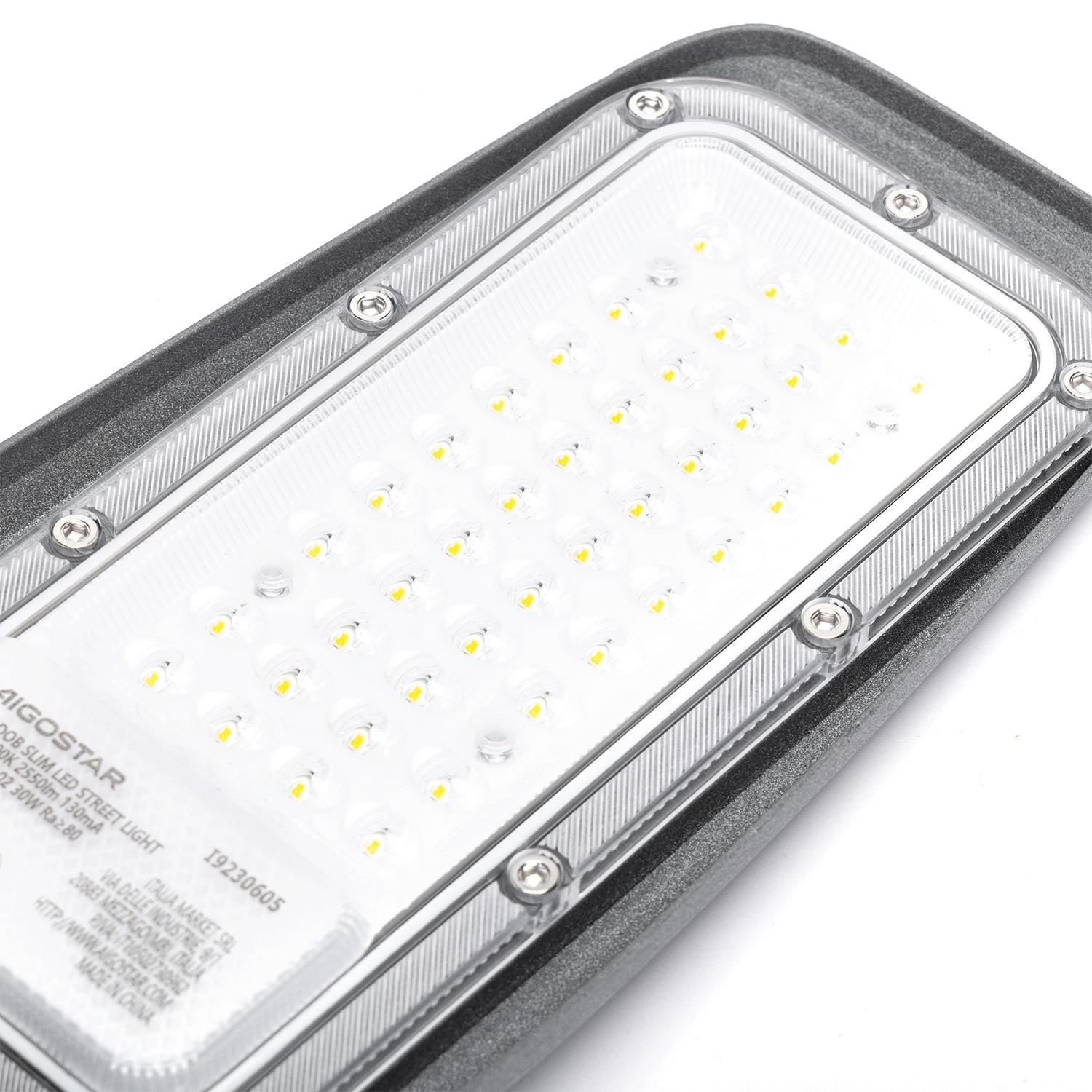 DOB LED slim street light 30W