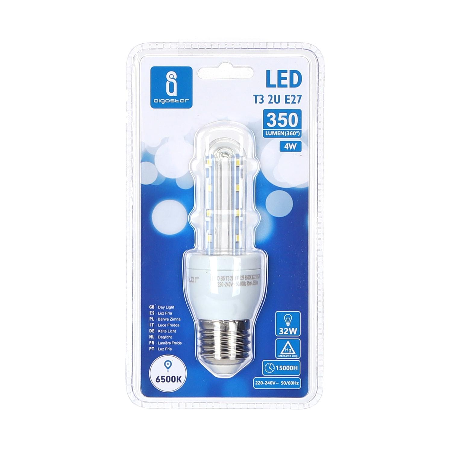 LED E27 4W U-tube