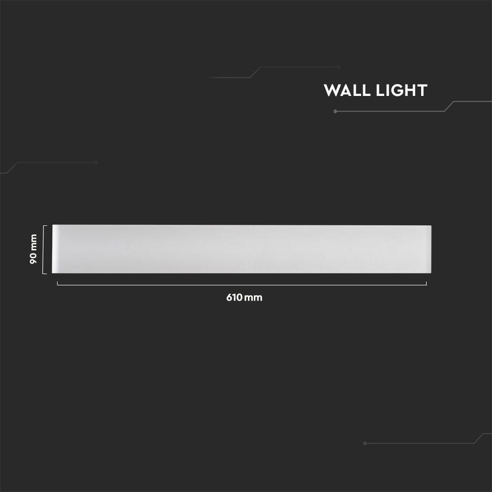 VT-821 17W LED WALL LAMP 3000K WHITE BODY IP44