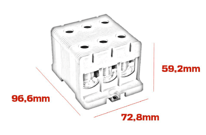 Listwa zaciskowa - Model FJ-E150/3/B （niebieski）