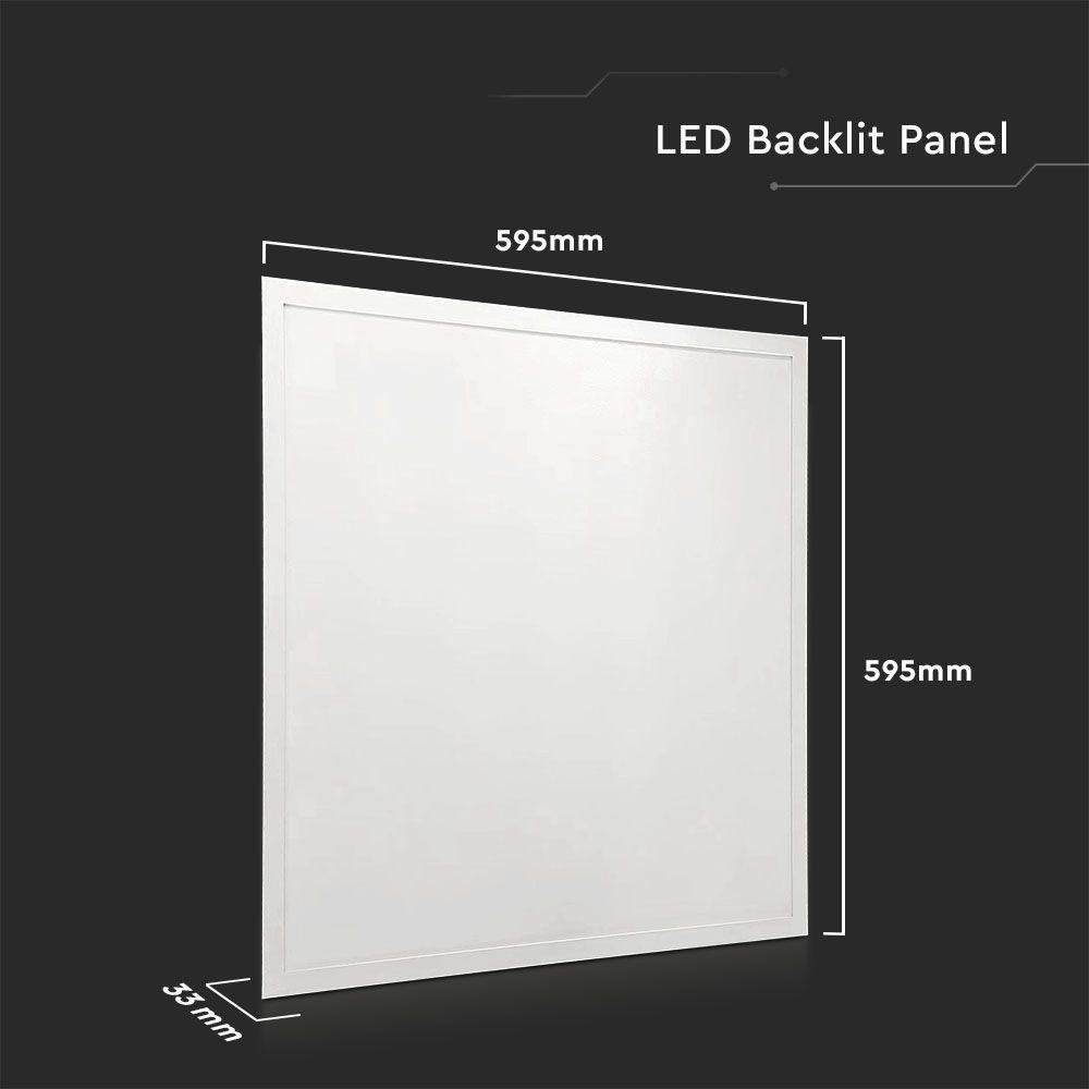 VT-60036 36W LED BACKLIT PANEL 600x600mm 6400K (120LM/WATT)